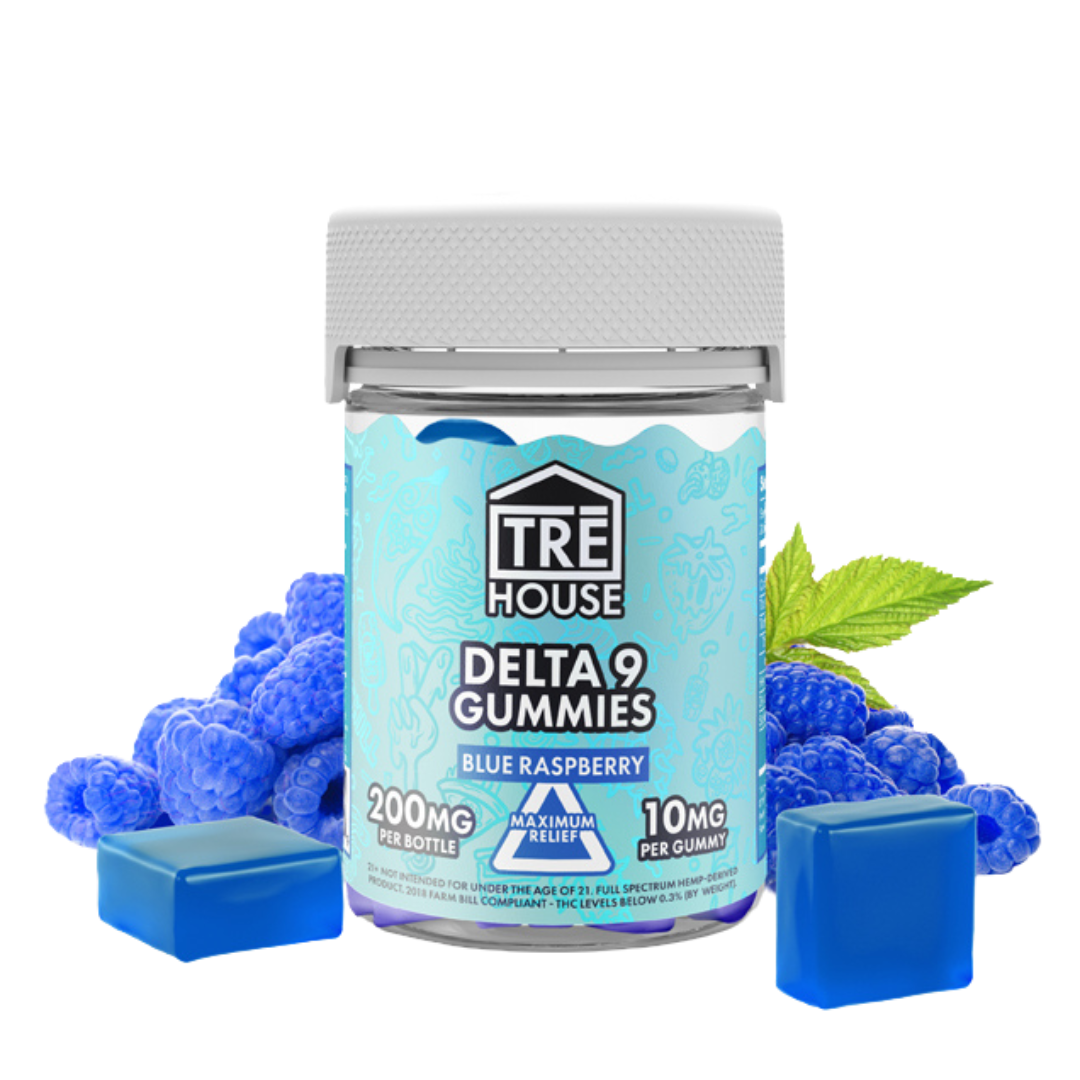 Tre House Delta 9 Gummies Edibles Tre House Blue Raspberry  