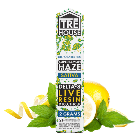Tre House Live Resin Delta 8 Vape Pen Vape Tre House Super Lemon Haze  