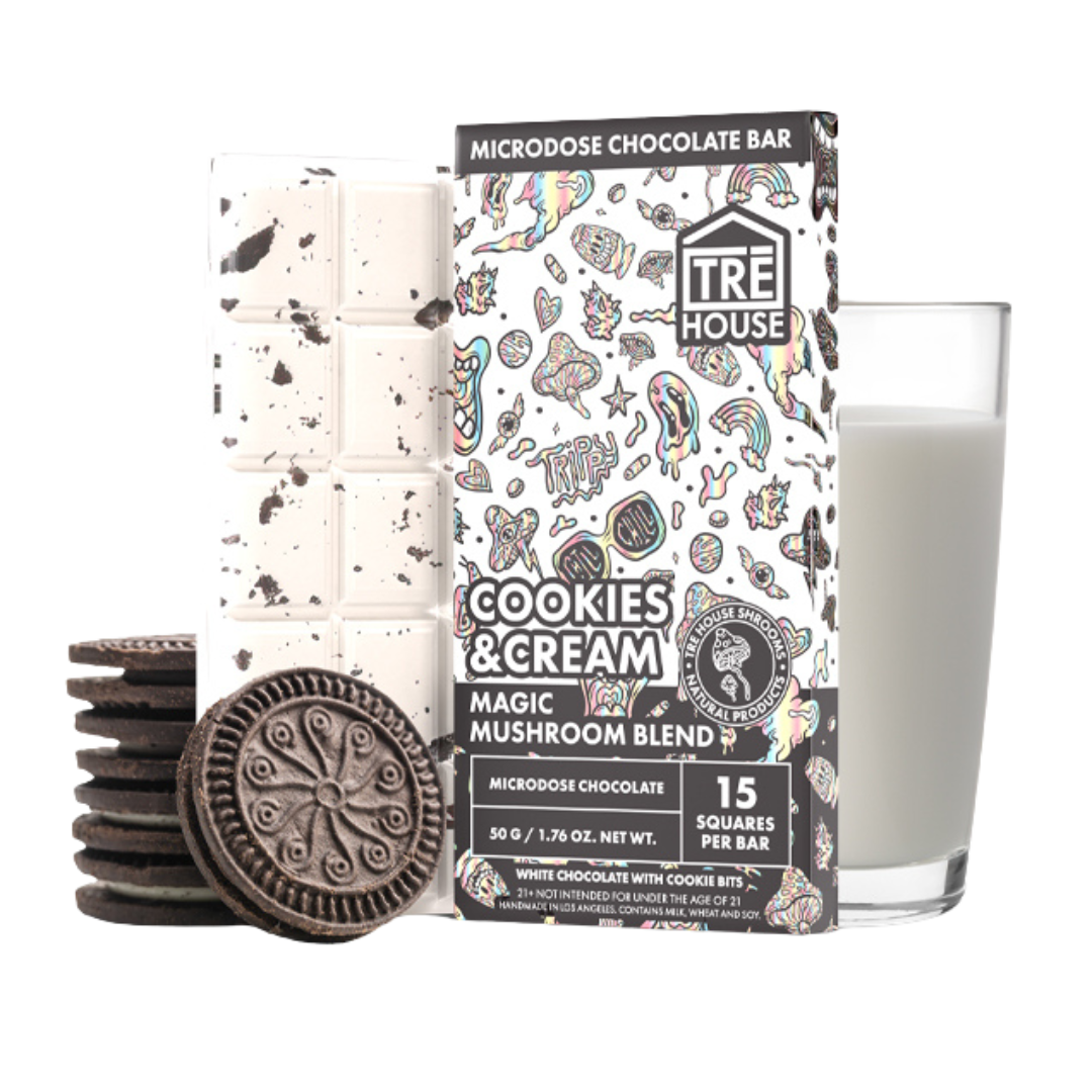 Tre House Magic Mushroom Chocolate Bar Edibles Tre House Cookies N Cream  