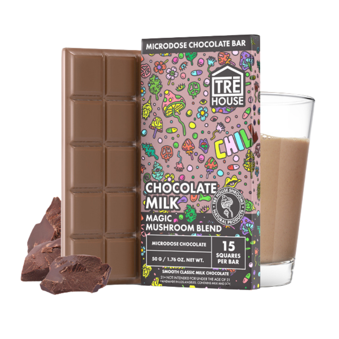 Tre House Magic Mushroom Chocolate Bar Edibles Tre House Chocolate Milk  