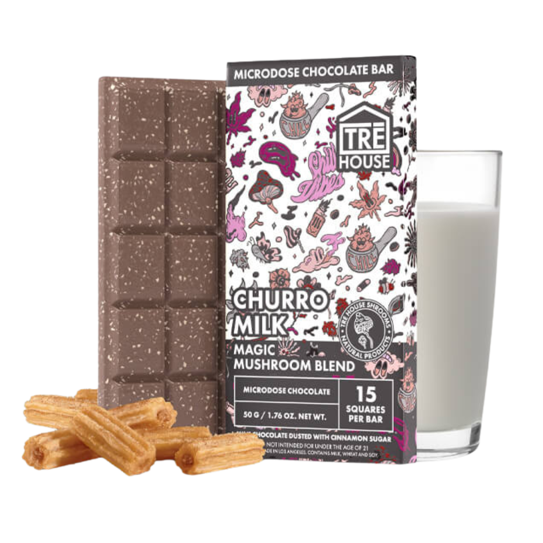 Tre House Magic Mushroom Chocolate Bar Edibles Tre House Churro Milk  