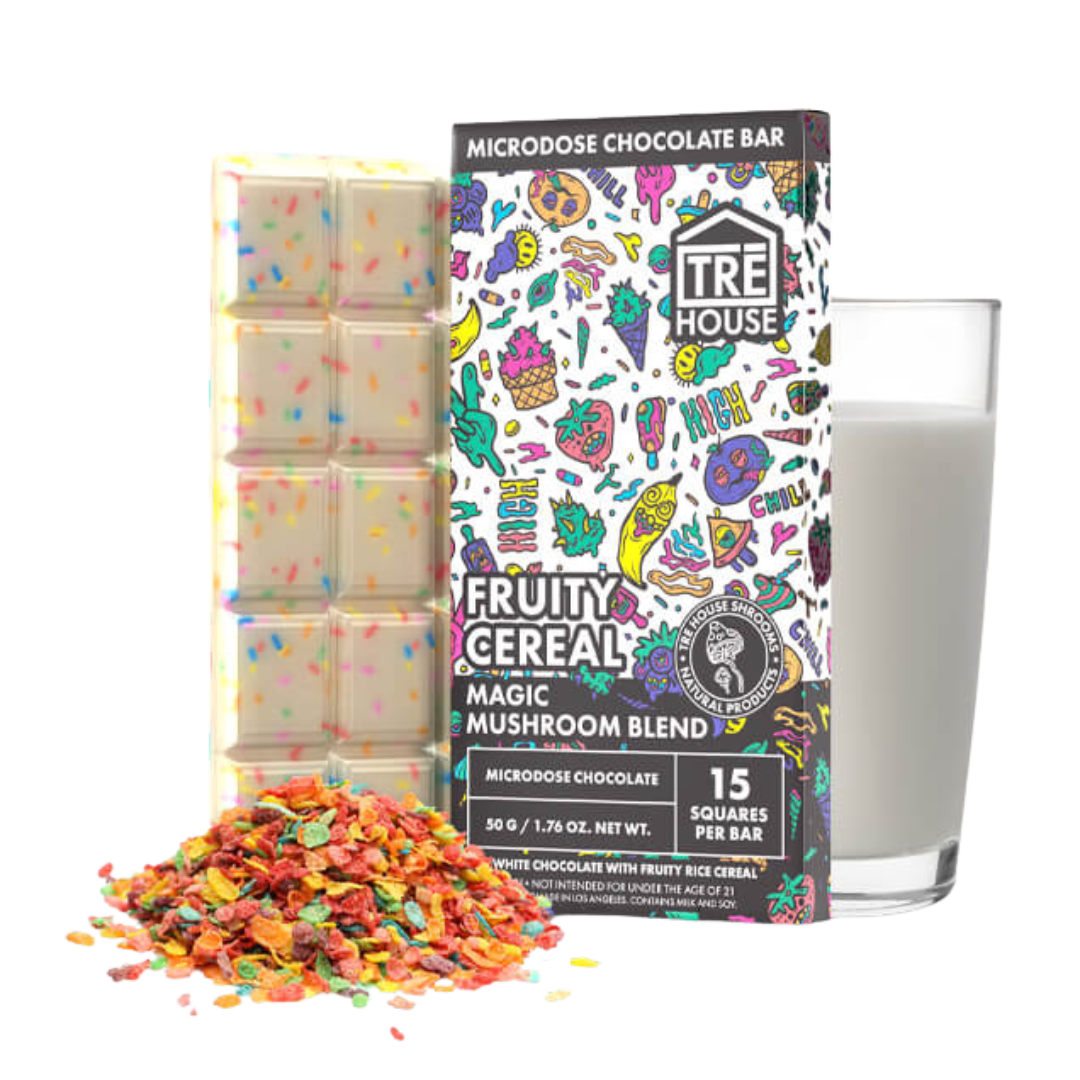Tre House Magic Mushroom Chocolate Bar Edibles Tre House Fruity Cereal  