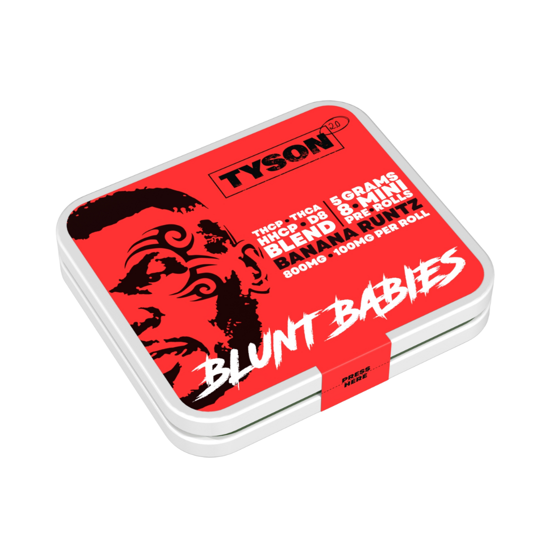 Tyson 2.0 Blunt Babies THCP Blend Flower Tyson 2.0 Banana Runtz  