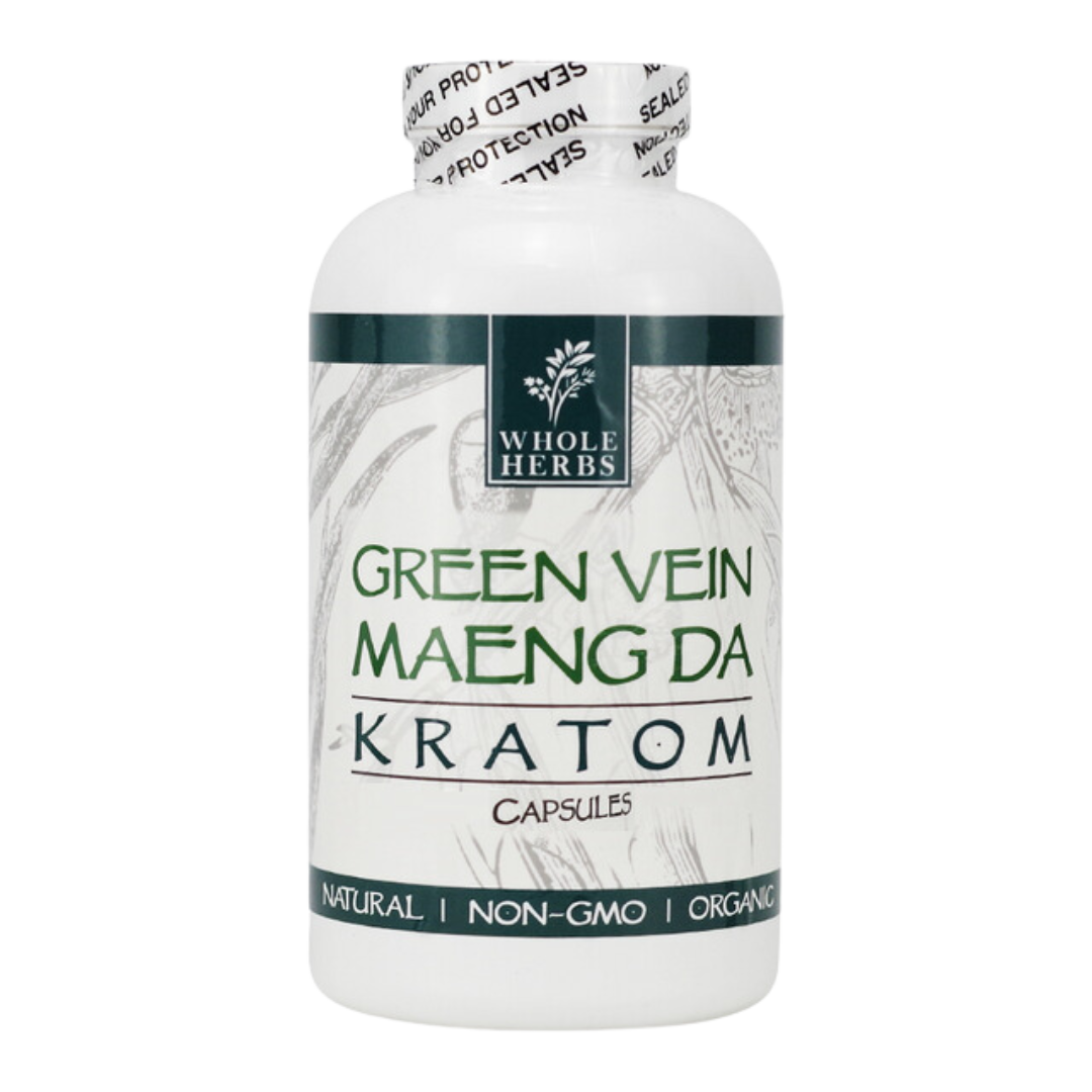 Whole Herbs Capsules Kratom Whole Herbs Green Vein Maeng Da 60 Count 