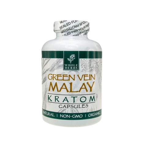 Whole Herbs Capsules Kratom Whole Herbs Green Vein Malay 60 Count 