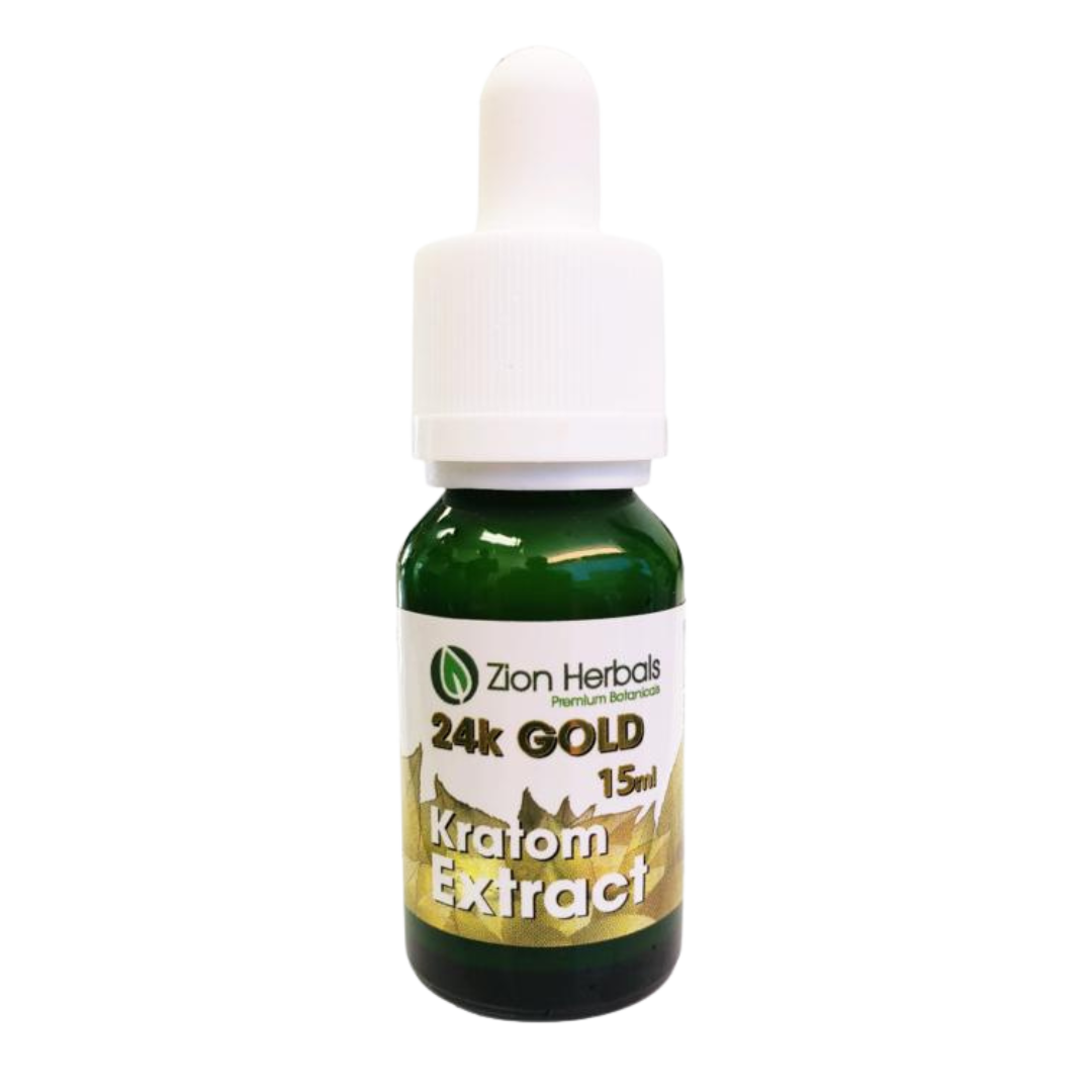 Zion Herbals Kratom Extract Shots - 15ML Kratom Zion Herbals 24k Gold 1 Bottle 