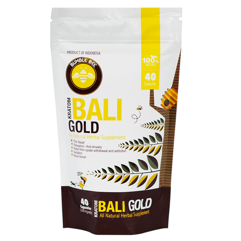 Bumble Bee Kratom Capsules Kratom Bumble Bee Bali Gold 40 Count 