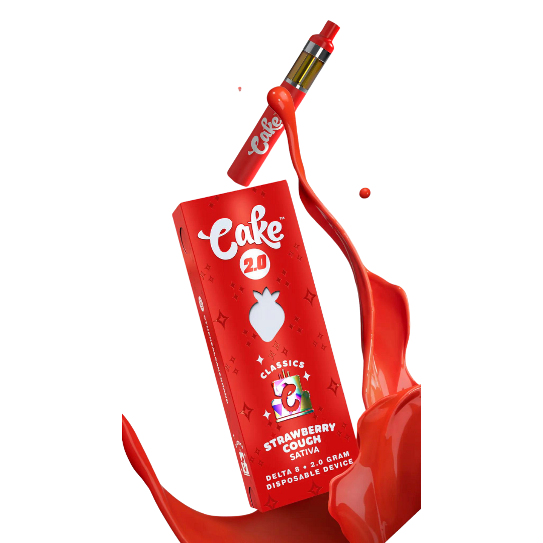 Cake - Delta 8 Disposable - 2G Vape Cake Strawberry Cough  