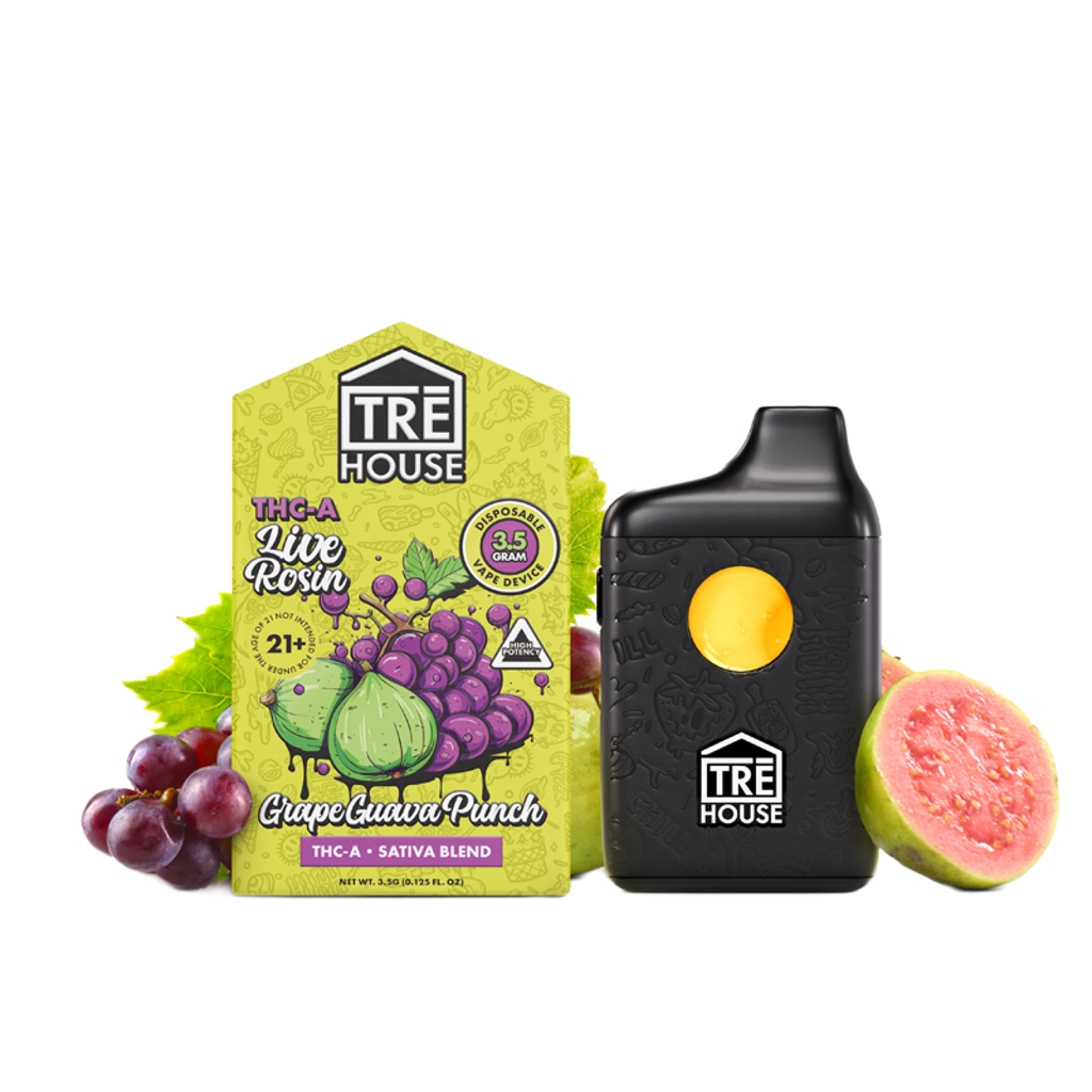 Tre house 3.5 Gram Disposable Vape Pens Vape Tre House Grape Guava Punch  