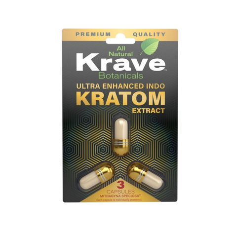 Krave Kratom Extract Capsules Kratom Krave Kratom 3ct  
