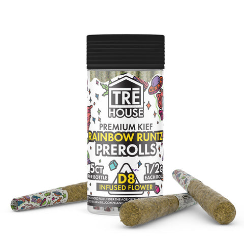 Tre House Rainbow Runtz Delta 8 Prerolls Flower Tre House   