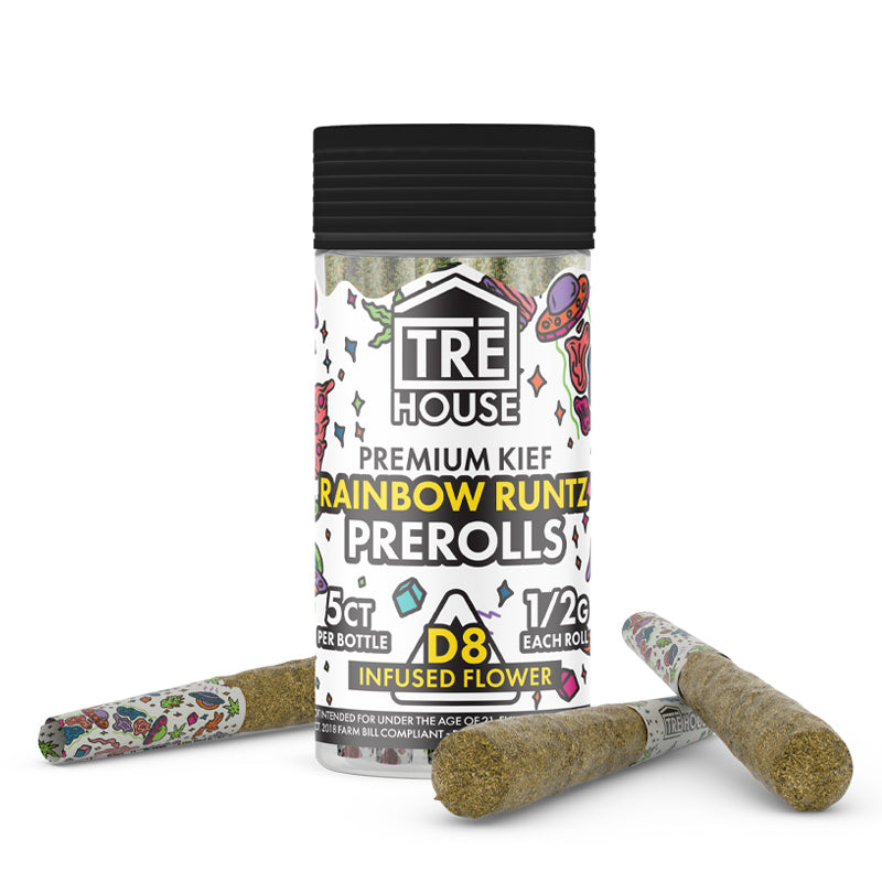 Tre House Rainbow Runtz Delta 8 Prerolls Flower Tre House   