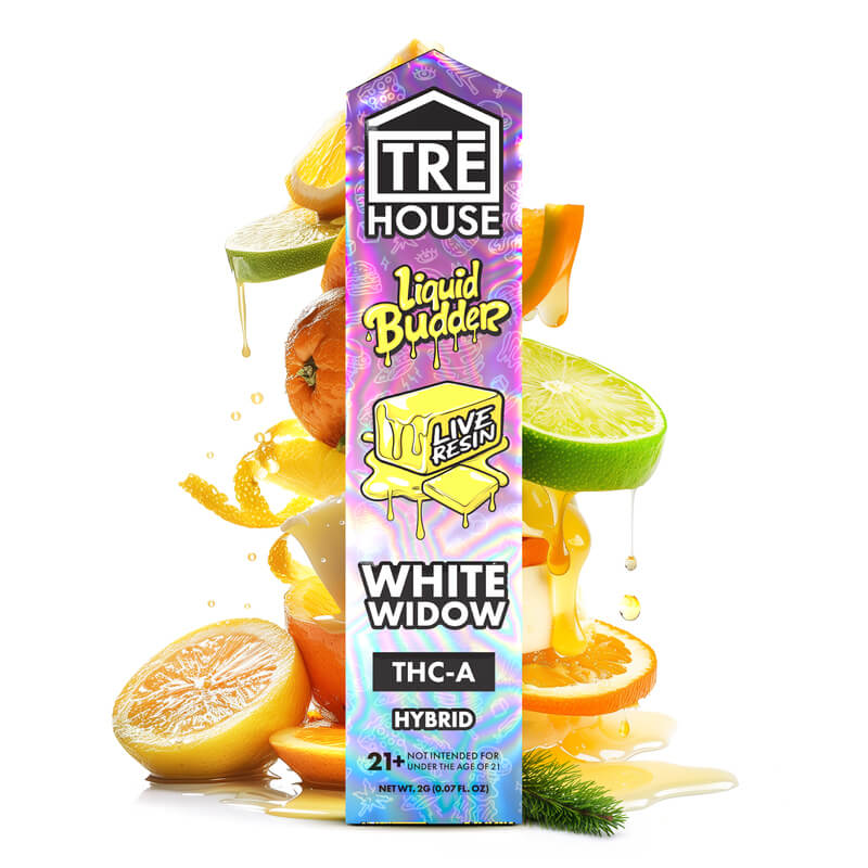 Tre House THC-A Live Resin Liquid Budder Vape Pen Vape Tre House White Widow Hybrid  