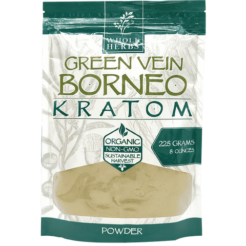 Whole Herbs Powder Kratom Whole Herbs Green Vein Borneo 3.5 Ounces 