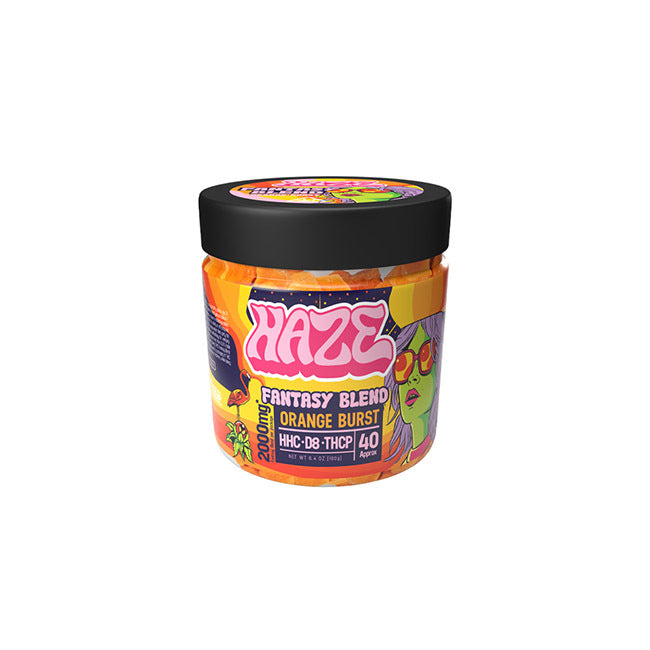 Haze Fantasy Blend Hybrid Gummies Edibles Haze Orange Burst 40 Count 