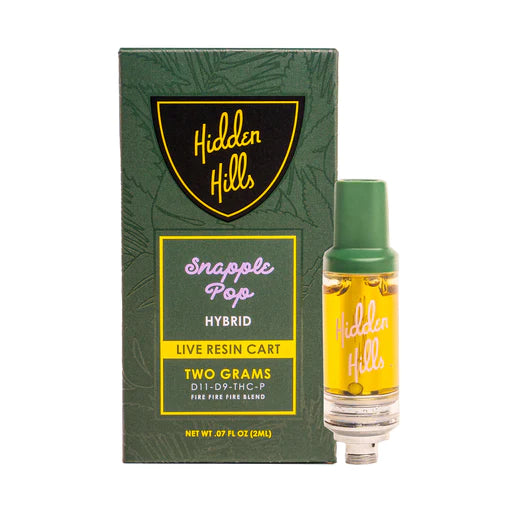 Hidden Hills Fire Fire Blend 2g Live Resin Cartridge Vape Hidden Hills Pink Znapple Indica  
