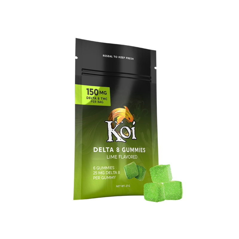 Koi Delta 8 Gummies - 6 Count Edibles Koi CBD Lime  