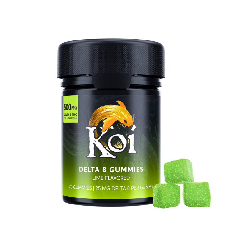 Koi Delta 8 Gummies Edibles Koi CBD Lime 20 Gummies