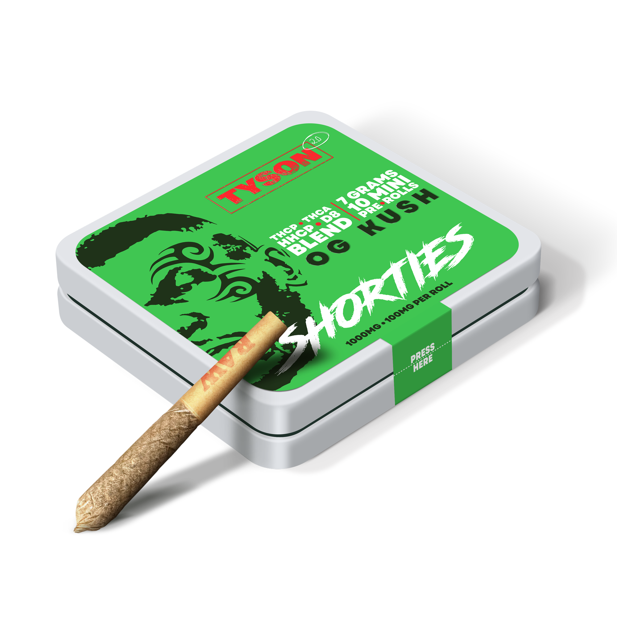 Tyson 2.0 THC-A Blend Pre Roll Shorties - 10 Count Flower Tyson 2.0 OG Kush  