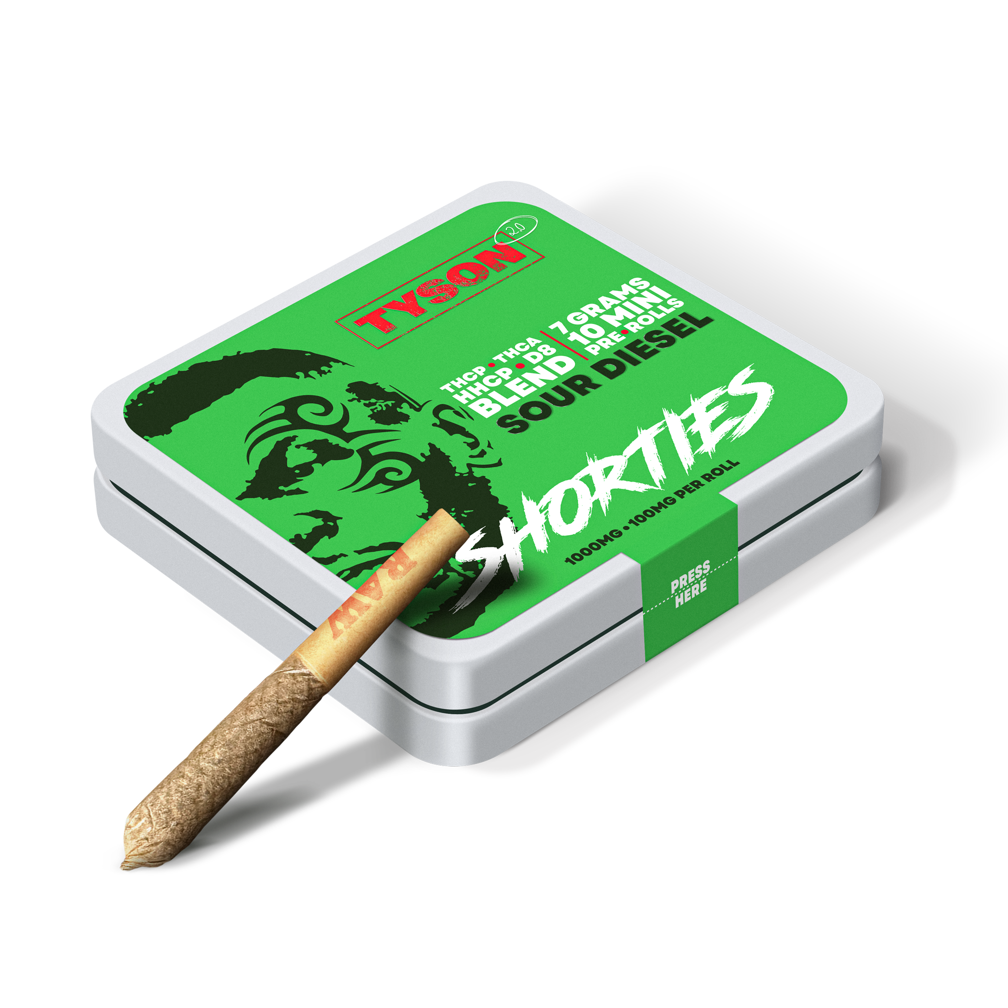 Tyson 2.0 THC-A Blend Pre Roll Shorties - 10 Count Flower Tyson 2.0 Sour Diesel  
