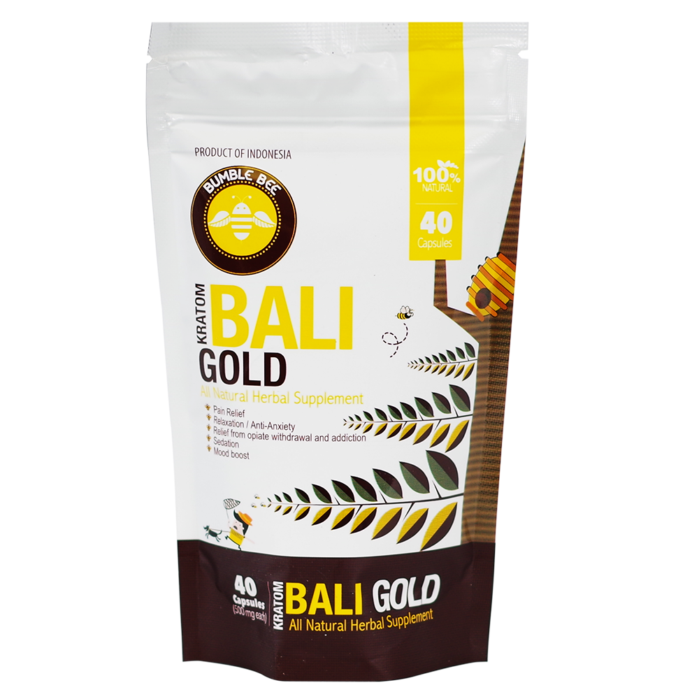 Bumble Bee Kratom Capsules Kratom Bumble Bee Bali Gold 40 Count 
