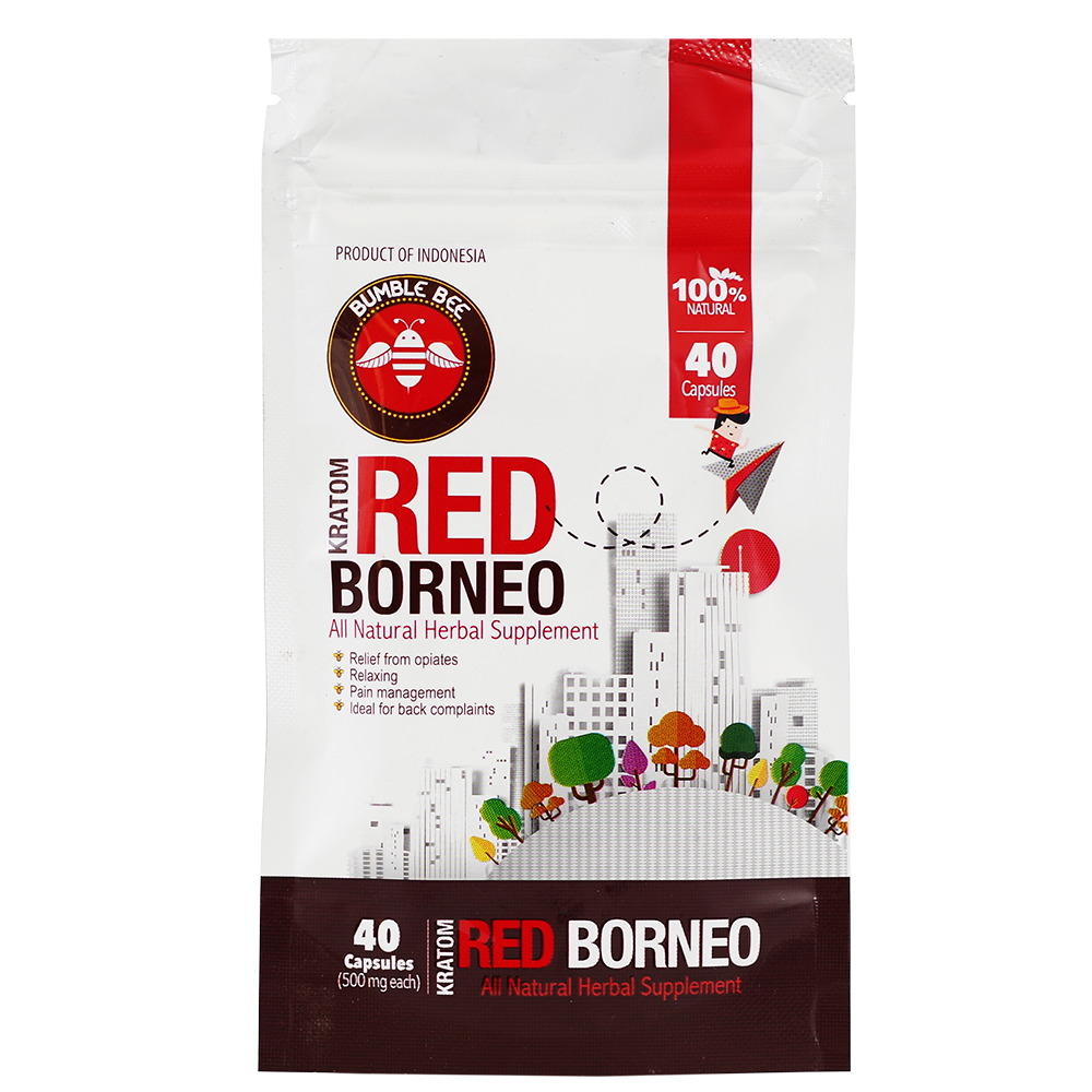 Bumble Bee Kratom Capsules Kratom Bumble Bee Red Borneo 40 Count 