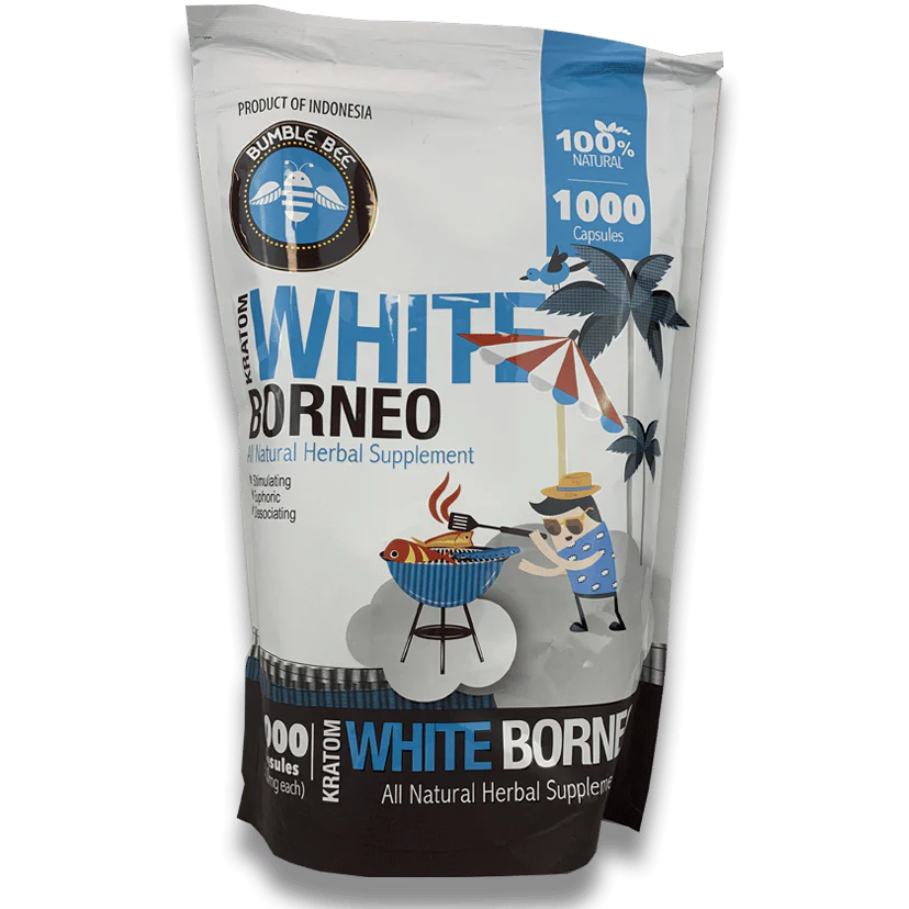 Bumble Bee Kratom Capsules Kratom Bumble Bee White Borneo 1000 Count 