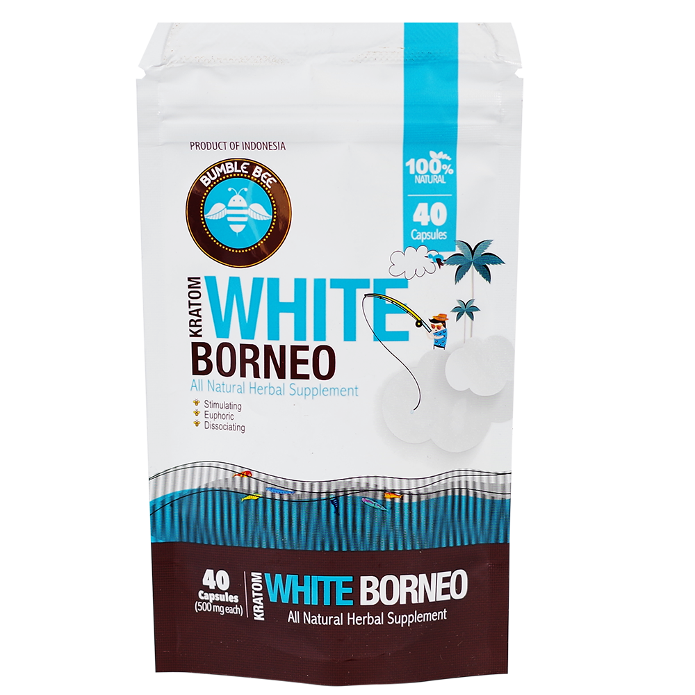Bumble Bee Kratom Capsules Kratom Bumble Bee White Borneo 40 Count 