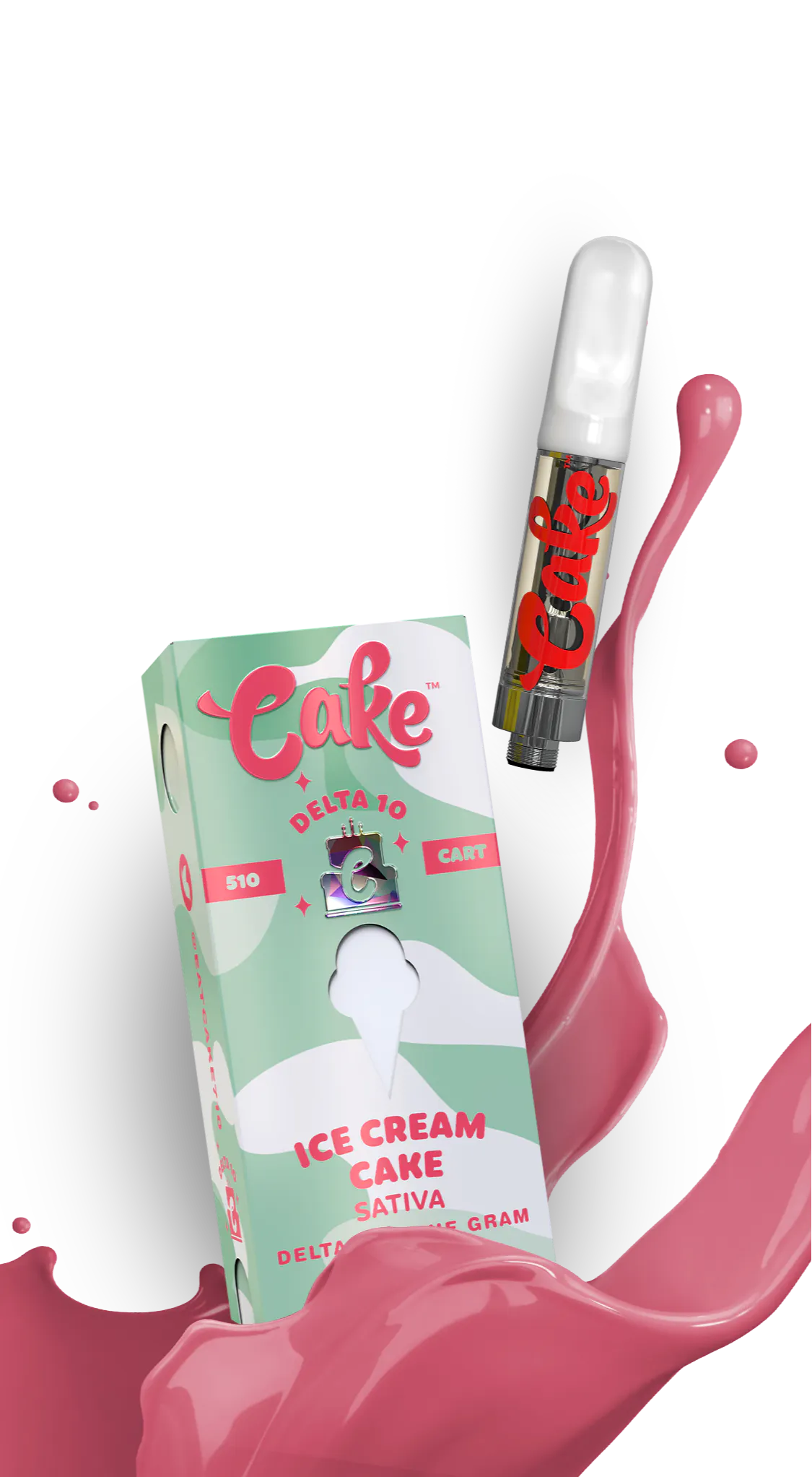 Cake - Delta 10 510 Cartridge - 1G Vape Cake Ice Cream Cake  