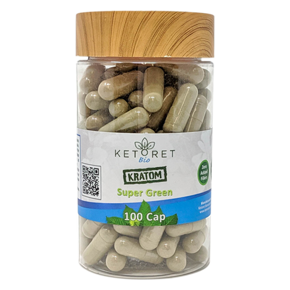 Ketoret Bio Kratom Capsules Kratom Ketoret Bio Super Green 100 Count 