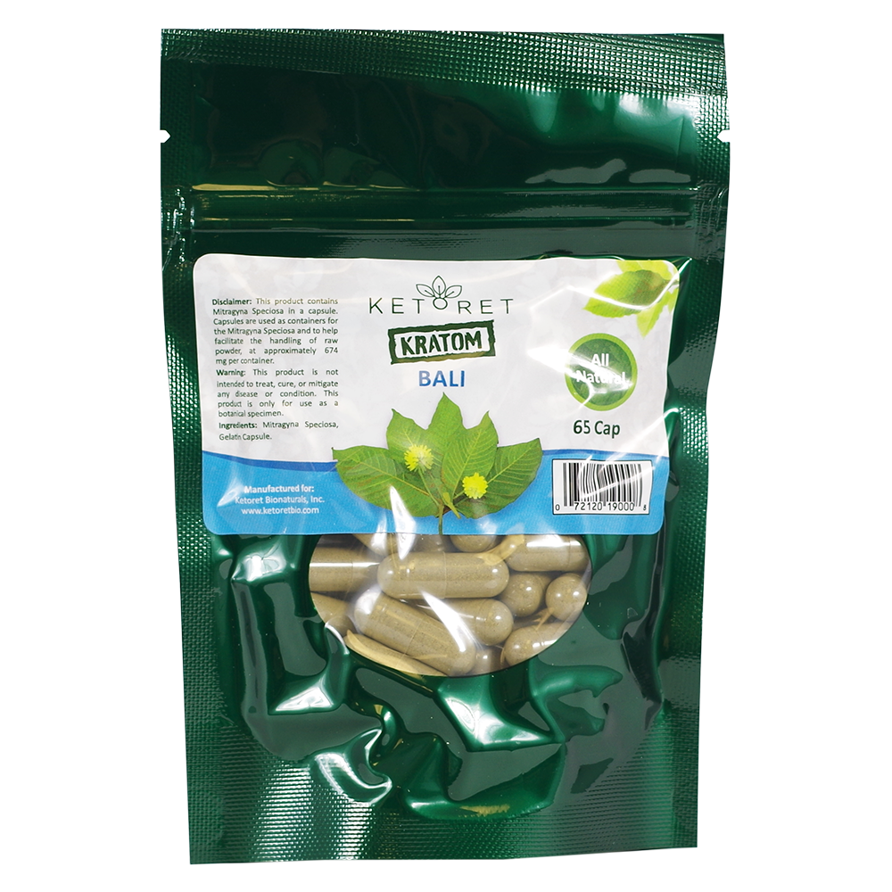 Ketoret Bio Kratom Capsules Kratom Ketoret Bio Bali 65 Count 
