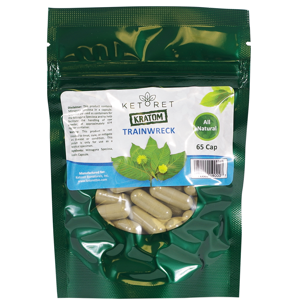 Ketoret Bio Kratom Capsules Kratom Ketoret Bio Trainwreck 65 Count 