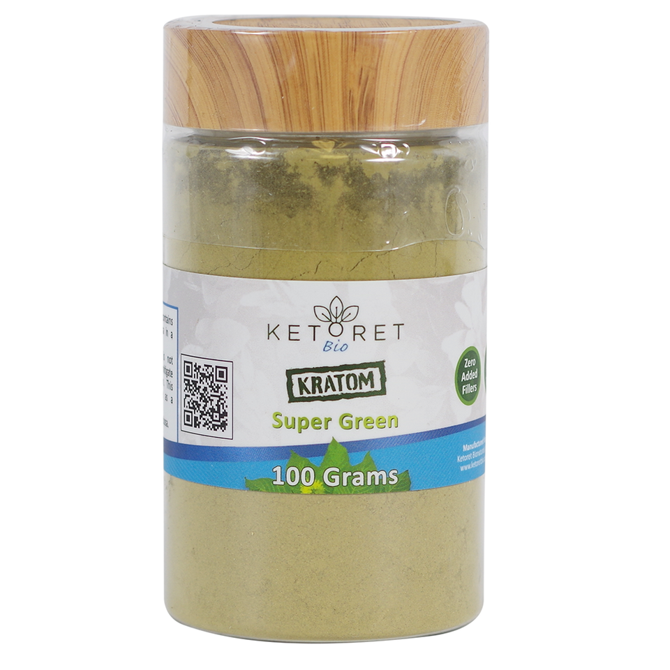Ketoret Bio Kratom Powder Kratom Ketoret Bio Super Green 100 Gram 