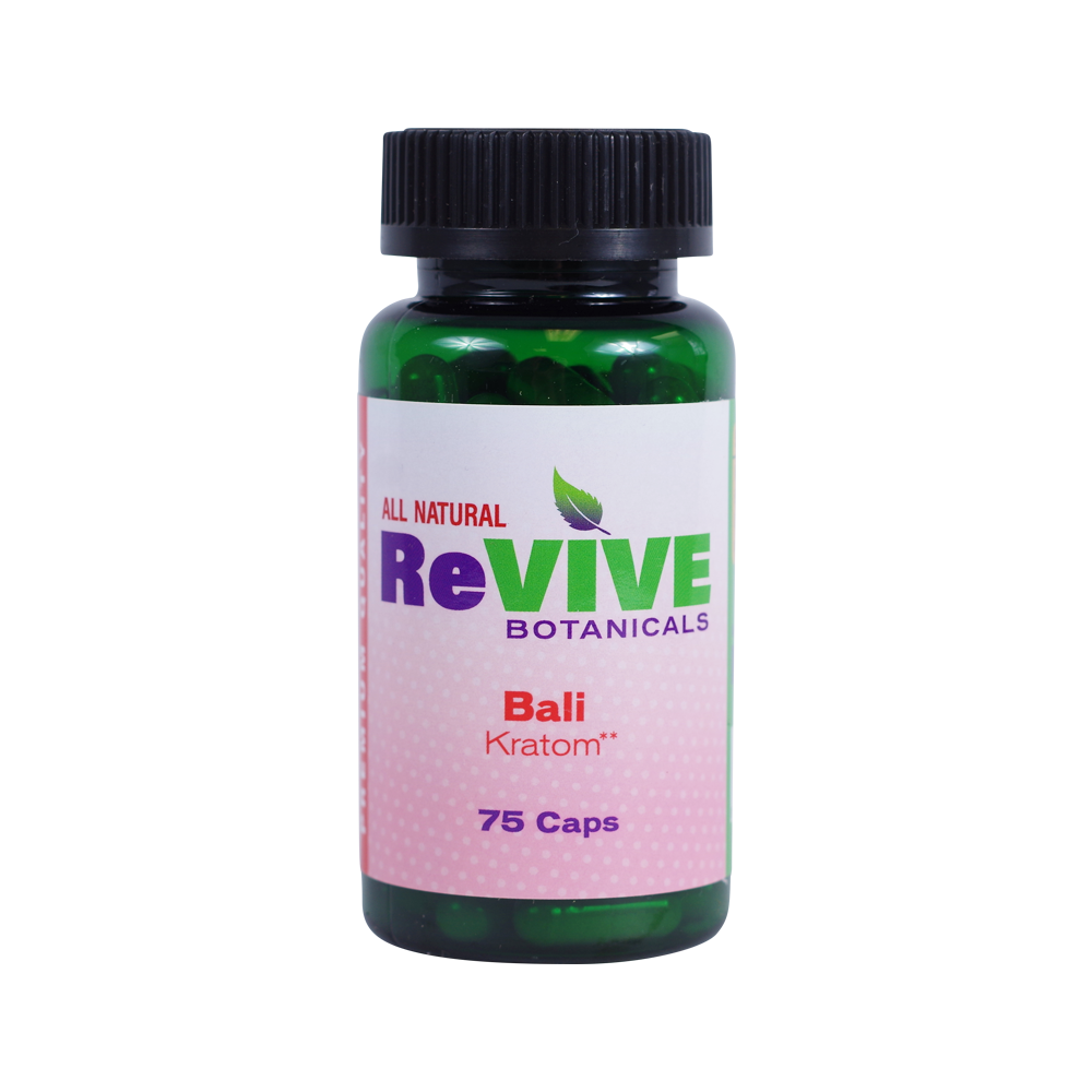 Revive Botanicals Kratom Capsules Kratom Revive Kratom Bali 75 Count 