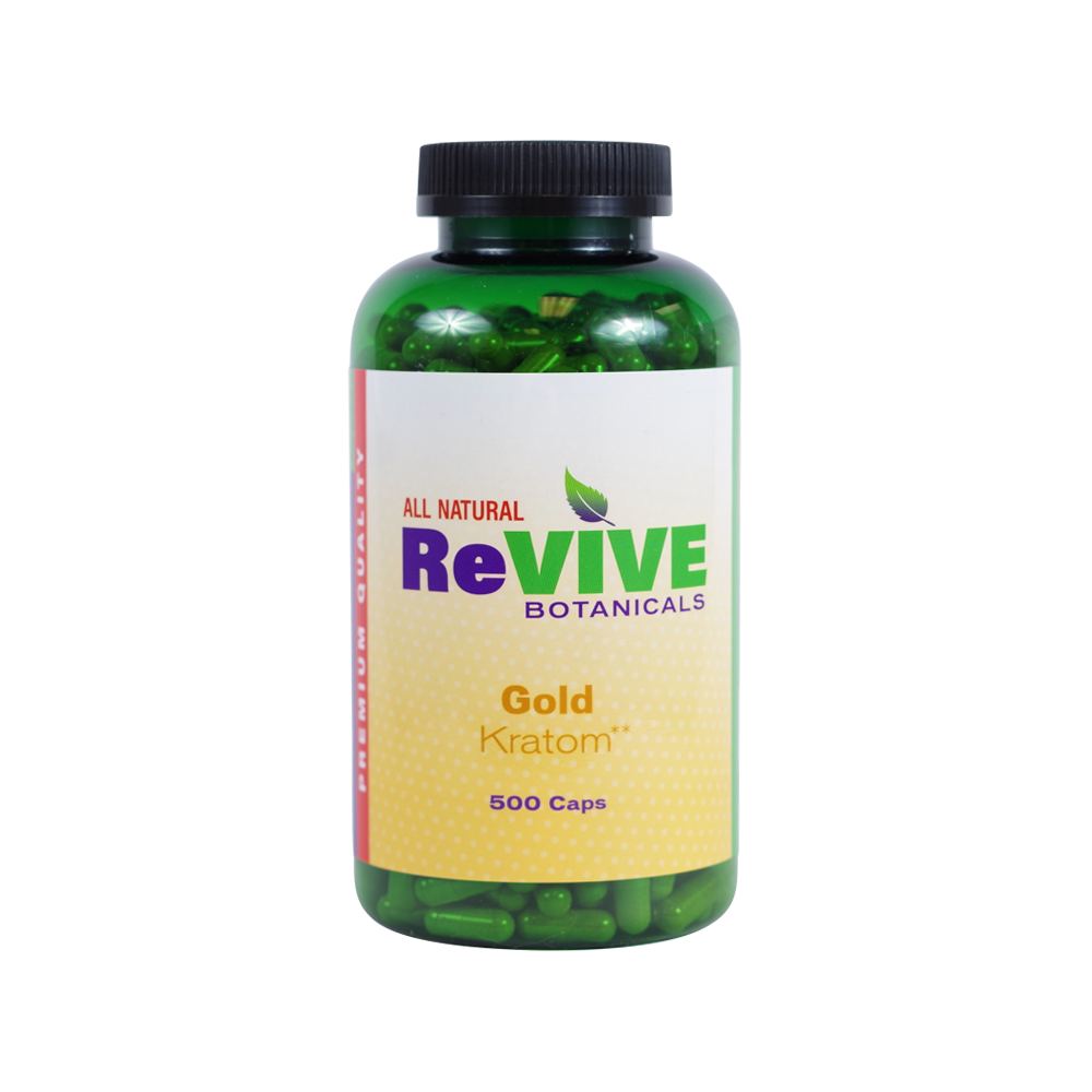 Revive Botanicals Kratom Capsules Kratom Revive Kratom Gold 500 Count 