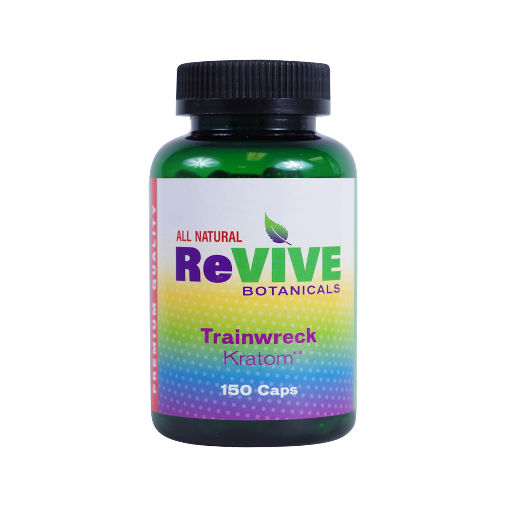 Revive Botanicals Kratom Capsules Kratom Revive Kratom Trainwreck 150 Count 