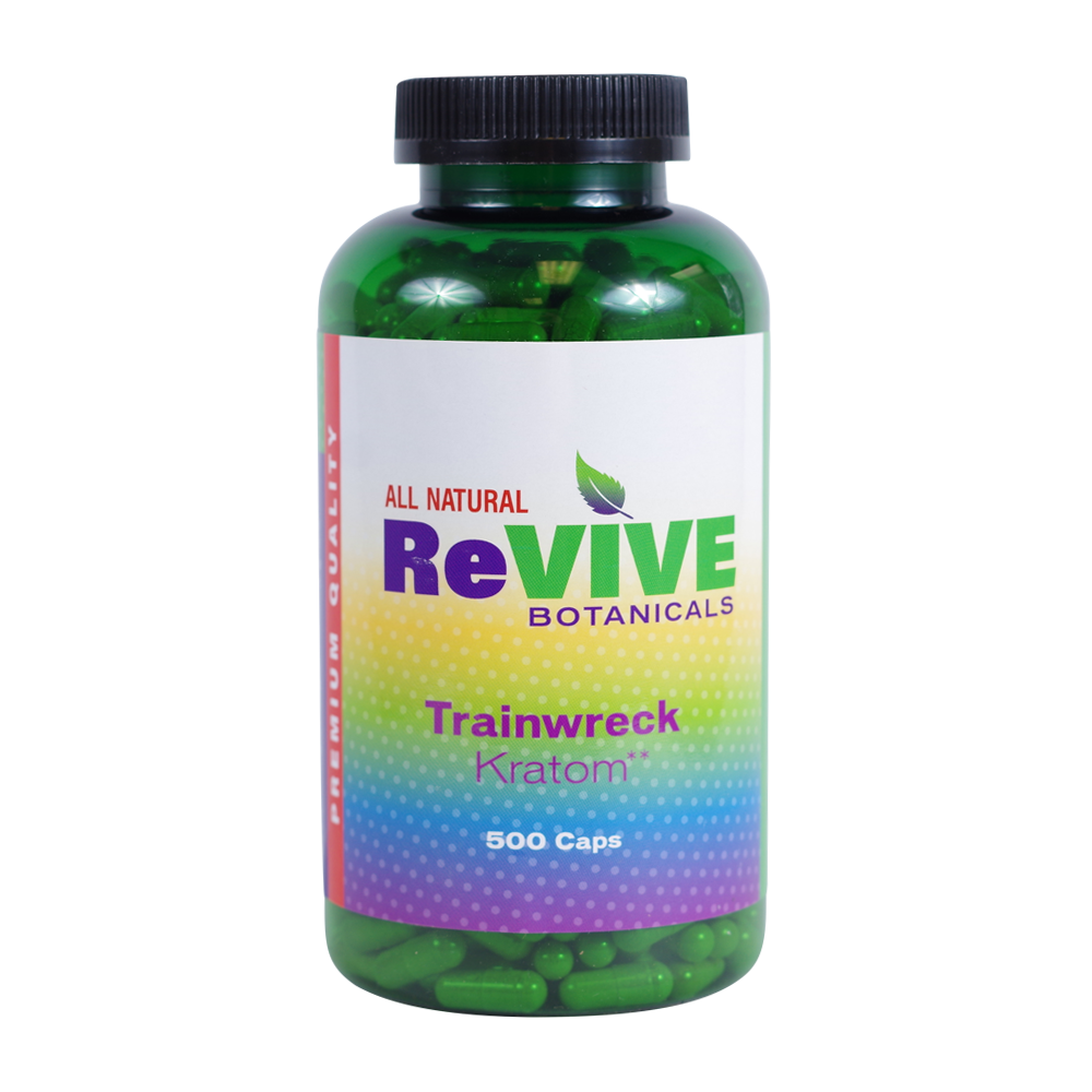 Revive Botanicals Kratom Capsules Kratom Revive Kratom Trainwreck 500 Count 