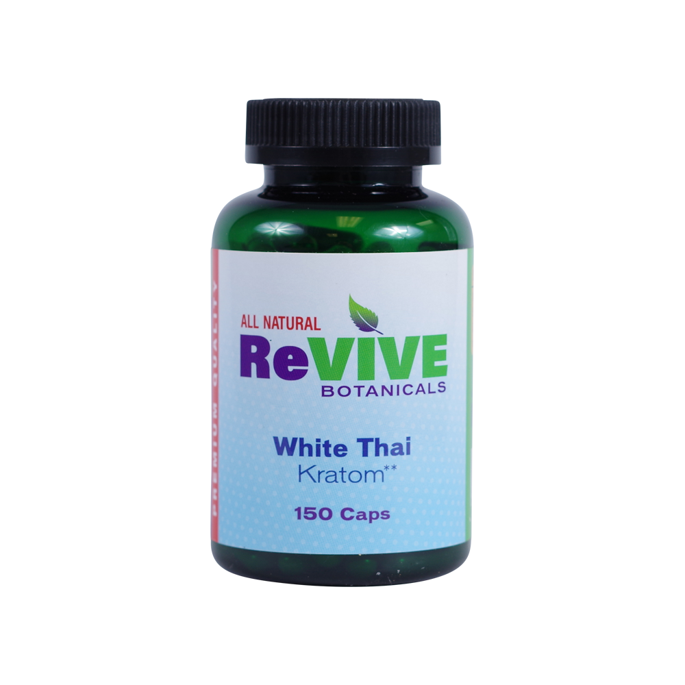Revive Botanicals Kratom Capsules Kratom Revive Kratom White Thai 150 Count 
