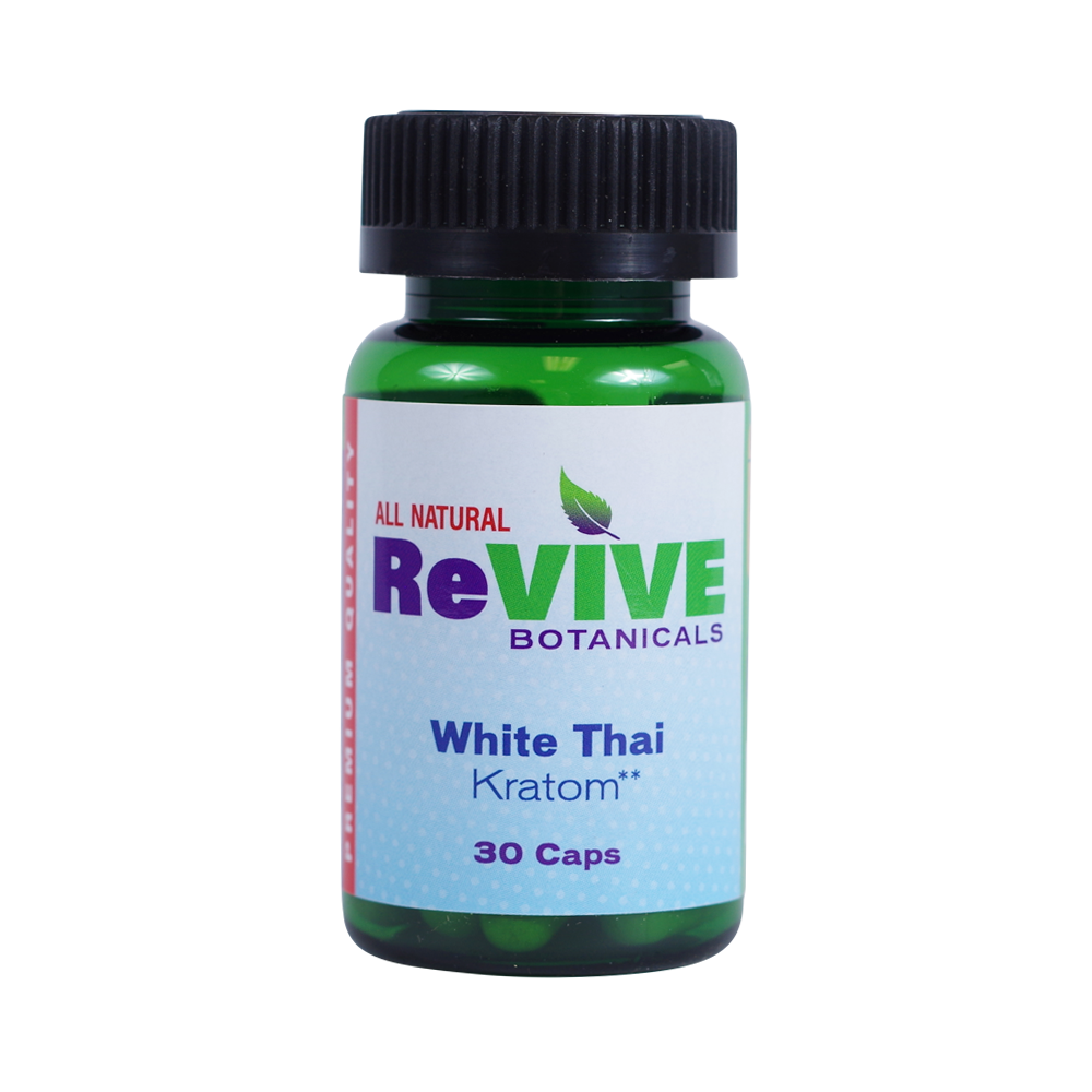 Revive Botanicals Kratom Capsules Kratom Revive Kratom White Thai 30 Count 