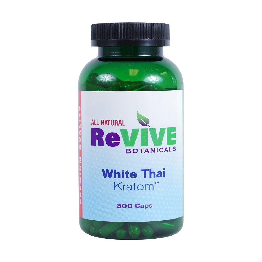 Revive Botanicals Kratom Capsules Kratom Revive Kratom White Thai 300 Count 