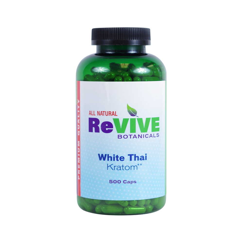 Revive Botanicals Kratom Capsules Kratom Revive Kratom White Thai 500 Count 
