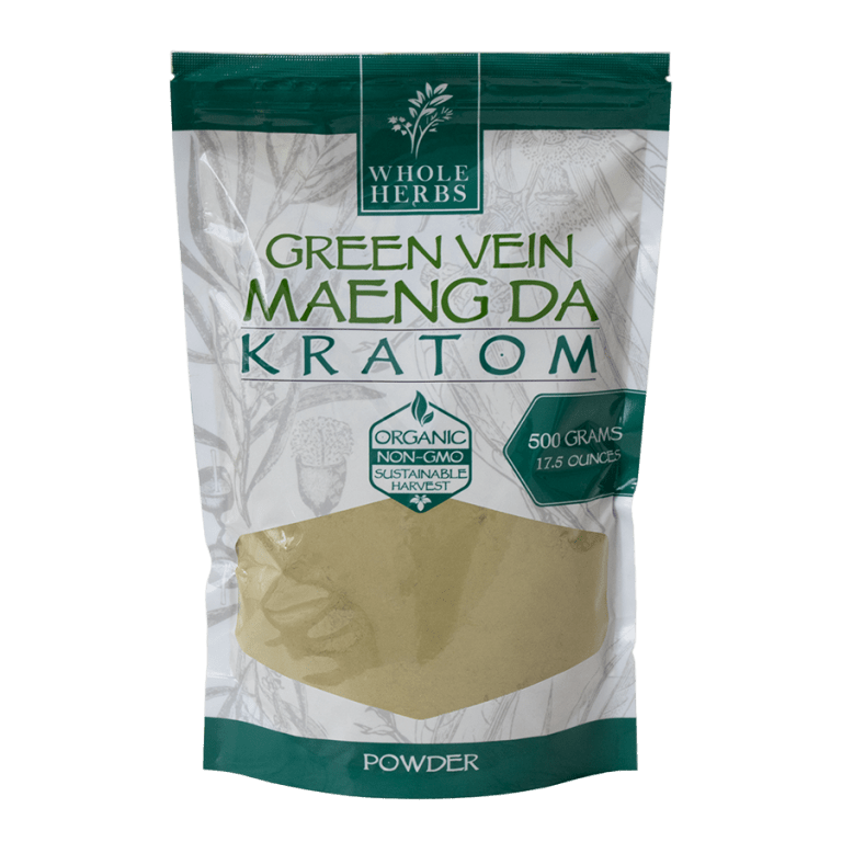 Whole Herbs Powder Kratom Whole Herbs Green Vein Maeng Da 3.5 Ounces 